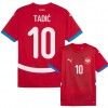 Camiseta de fútbol Serbia Tadic 10 Primera Equipación Euro 2024 - Hombre